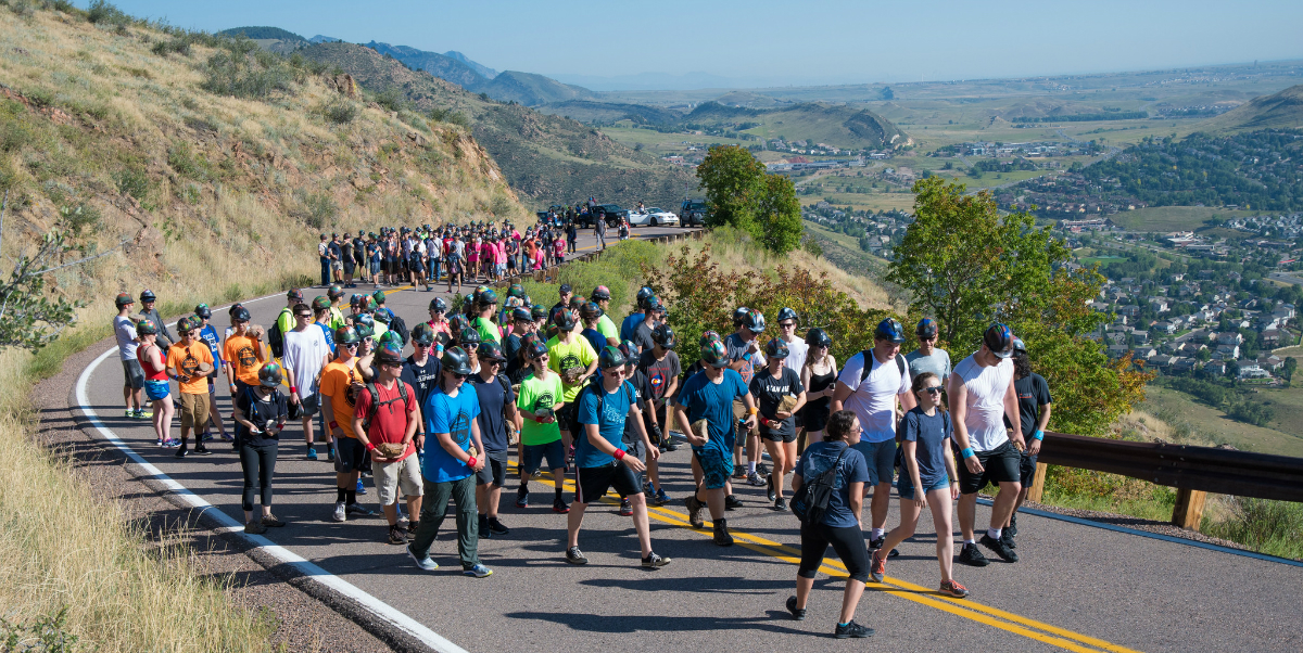 Students participate in the M Climb